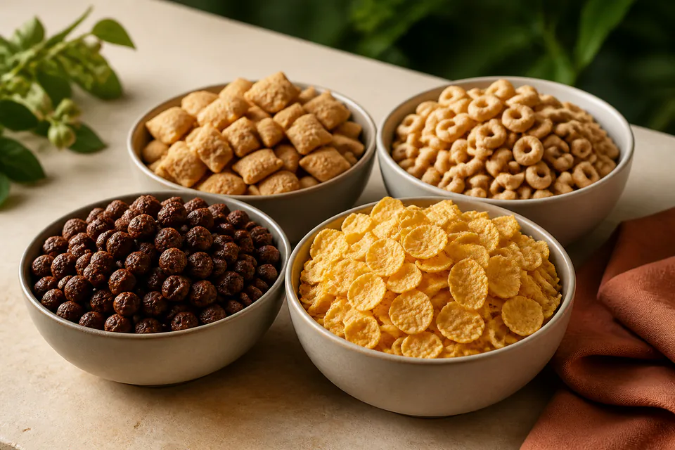Imagen ilustrativa de cereales y snacks